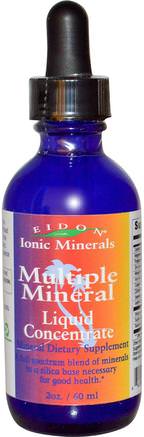 Ionic Minerals, Multiple Mineral, Liquid Concentrate, 2 oz (60 ml) by Eidon Mineral Supplements-Kosttillskott, Mineraler, Flytande Mineraler