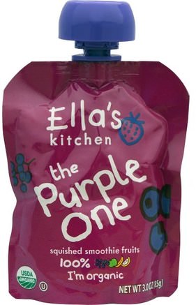 The Purple One, Squished Smoothie Fruits, 3.0 oz (85 g) by Ellas Kitchen-Barns Hälsa, Barn Mat, Baby Matning, Mat