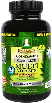 CoEnzymated Complete, Multi Vit-A-Min, 30 Veggie Caps by Emerald Laboratories-Vitaminer, Multivitaminer