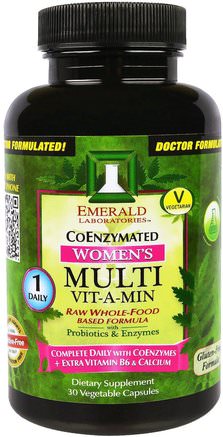 CoEnzymated Womens Multi Vit-A-Min, 30 Veggie Caps by Emerald Laboratories-Vitaminer, Kvinnor Multivitaminer