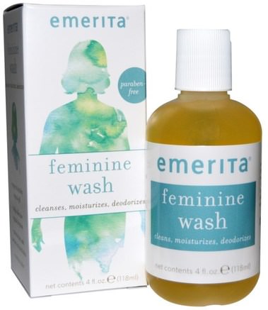 Feminine, Wash, 4 fl oz (118 ml) by Emerita-Bad, Skönhet, Kvinna