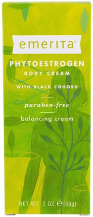 Phytoestrogen, Body Cream, 2 oz (56 g) by Emerita-Hälsa, Kvinnor, Progesteronkrämprodukter