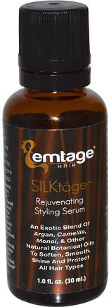 Silktage Rejuvenating Styling Serum, 1.0 fl oz (30 ml) by Emtage Beauty-Bad, Skönhet, Argan, Expansionsskönhet Rese Storlek
