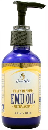 Emu Oil, Fully Refined, Ultra Active, 4 fl oz (120 ml) by Emu Gold-Bad, Skönhet, Body Lotion, Hud, Emu Olja