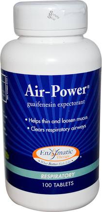 Air-Power, Respiratory, 100 Tablets by Enzymatic Therapy-Hälsa, Lung Och Bronkial