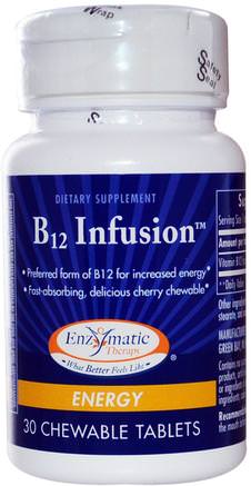 B12 Infusion, Energy, 30 Chewable Tablets by Enzymatic Therapy-Vitaminer, Vitamin B