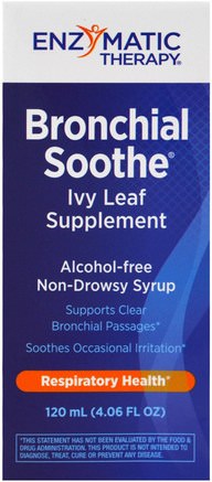 Bronchial Soothe, Ivy Leaf Supplement, 4.06 fl oz (120 ml) by Enzymatic Therapy-Hälsa, Lung Och Bronkial