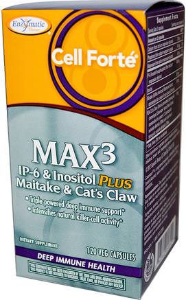 Cell Forte, Max3, 120 Veggie Caps by Enzymatic Therapy-Kosttillskott, Medicinska Svampar
