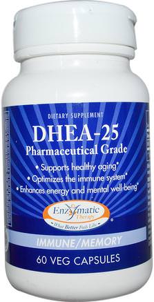 DHEA-25, 60 Veggie Caps by Enzymatic Therapy-Kosttillskott, Dhea