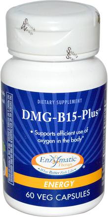 DMG-B15-Plus, Energy, 60 Veggie Caps by Enzymatic Therapy-Vitaminer, Vitamin B