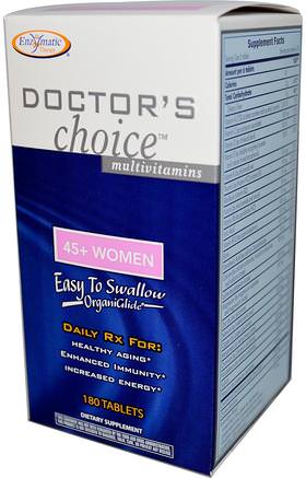 Doctors Choice Multivitamins, 45+ Women, 180 Tablets by Enzymatic Therapy-Vitaminer, Kvinnor Multivitaminer