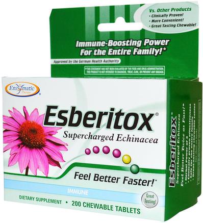 Esberitox, Supercharged Echinacea, 200 Chewable Tablets by Enzymatic Therapy-Kosttillskott, Antibiotika