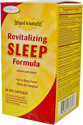 Fatigued to Fantastic!, Revitalizing Sleep Formula, 90 Veggie Caps by Enzymatic Therapy-Kosttillskott, Sömn