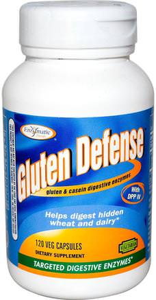 Gluten Defense, Targeted Digestive Enzymes, 120 Veggie Caps by Enzymatic Therapy-Kosttillskott, Enzymer