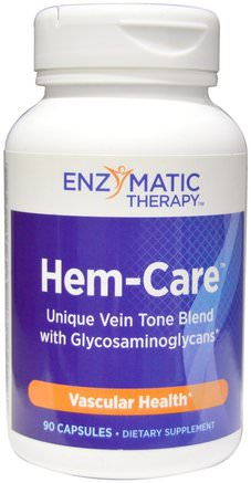 Hem-Care, 90 Capsules by Enzymatic Therapy-Hälsa, Kvinnor, Åderbråck Vård