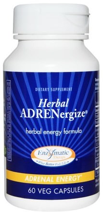 Herbal Adrenergize, Adrenal Energy, 60 Veggie Caps by Enzymatic Therapy-Sverige