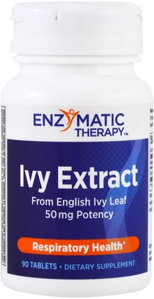 Ivy Extract, Respiratory Health, 50 mg, 90 Tablets by Enzymatic Therapy-Kosttillskott, Hälsa