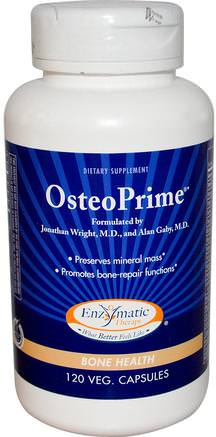 OsteoPrime, Bone Health, 120 Veggie Caps by Enzymatic Therapy-Kosttillskott, Hälsa, Ben