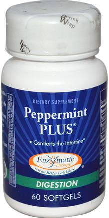 Peppermint Plus, 60 Softgels by Enzymatic Therapy-Örter, Pepparmynta