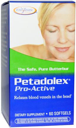 Petadolex, Pro-Active, 60 Softgels by Enzymatic Therapy-Hälsa, Anti Stress, Kosttillskott