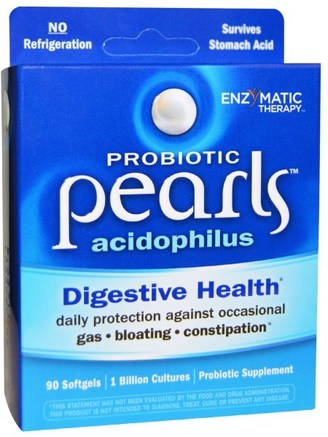 Probiotic Pearls Acidophilus, 90 Softgels by Enzymatic Therapy-Kosttillskott, Probiotika