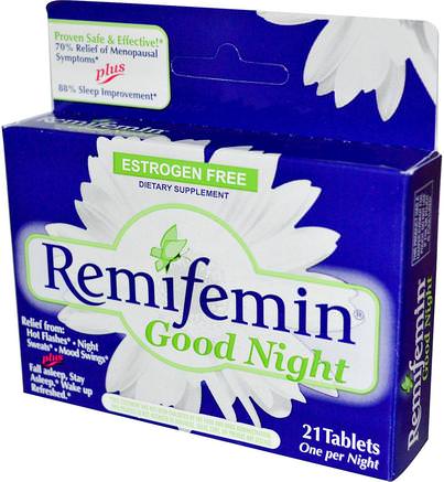 Remifemin, Good Night, 21 Tablets by Enzymatic Therapy-Kosttillskott, Hälsa, Kvinnor