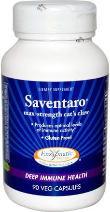 Saventaro Cats Claw, 90 Veggie Caps by Enzymatic Therapy-Örter, Katter Klo (Ua De Gato)