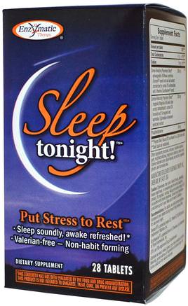 Sleep Tonight!, 28 Tablets by Enzymatic Therapy-Kosttillskott, Sömn