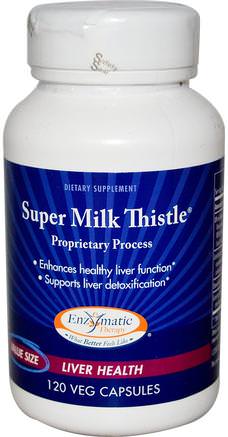 Super Milk Thistle, Liver Health, 120 Veggie Caps by Enzymatic Therapy-Kosttillskott, Hälsa, Detox