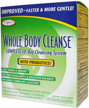 Whole Body Cleanse, Complete 10-Day Cleansing System, 3 Part Program by Enzymatic Therapy-Hälsa, Detox