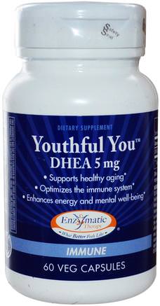 Youthful You, DHEA, 5 mg, 60 Veggie Caps by Enzymatic Therapy-Kosttillskott, Dhea