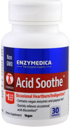 Acid Soothe, 30 Capsules by Enzymedica-Hälsa, Matsmältning, Mage