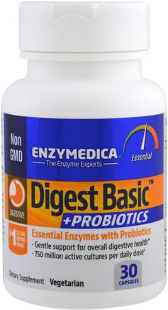 Digest Basic + Probiotics, 30 Capsules by Enzymedica-Kosttillskott, Probiotika