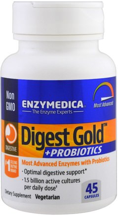 Digest Gold + Probiotics, 45 Capsules by Enzymedica-Kosttillskott, Enzymer
