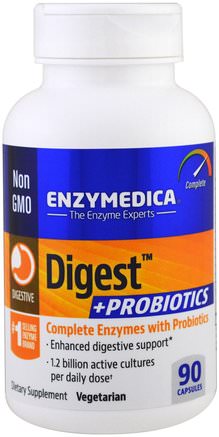 Digest + Probiotics, 90 Capsules by Enzymedica-Kosttillskott, Probiotika