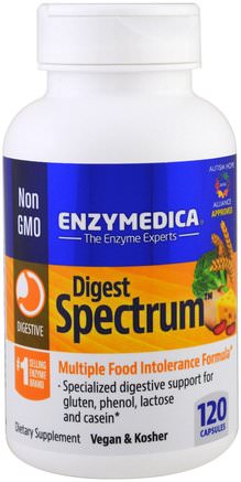 Digest Spectrum, 120 Capsules by Enzymedica-Kosttillskott, Enzymer