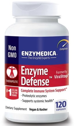 Enzyme Defense (Formerly ViraStop), 120 Capsules by Enzymedica-Kosttillskott, Enzymer, Serrapeptas