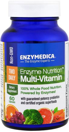 Enzyme Nutrition Multi-Vitamin, 60 Capsules by Enzymedica-Vitaminer, Multivitaminer
