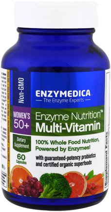 Enzyme Nutrition, Multi-Vitamin, Womens 50+, 60 Capsules by Enzymedica-Vitaminer, Kvinnor Multivitaminer