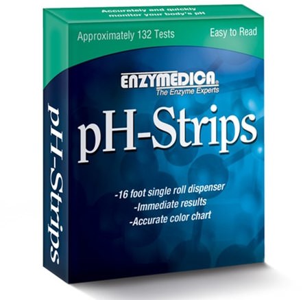 pH-Strips, 16 Foot Single Roll Dispenser by Enzymedica-Hälsa, Ph-Balans Alkalisk