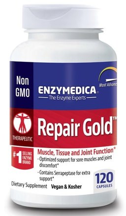 Repair Gold, 120 Capsules by Enzymedica-Hälsa, Inflammation, Enzymer, Serrapeptas