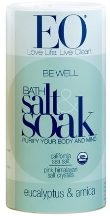 Be Well Bath Salt & Soak, Eucalyptus & Arnica, 22 oz (623.7 g) by EO Products-Bad, Skönhet, Badsalter