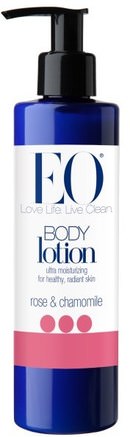 Body Lotion, Rose & Chamomile, 8 fl oz (236 ml) by EO Products-Bad, Skönhet, Body Lotion