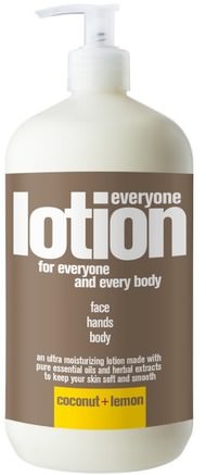 Everyone Lotion, For Everyone And Every Body, Coconut + Lemon, 32 fl oz (960 ml) by EO Products-Bad, Skönhet, Body Lotion
