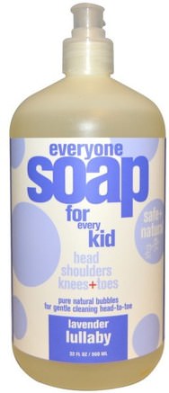 Everyone Soap for Every Kid, Lavender Lullaby, 32 fl oz (960 ml) by EO Products-Bad, Skönhet, Hår, Hårbotten, Schampo, Balsam, Barnschampo