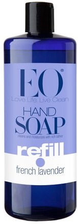 Hand Soap, Refill, French Lavender, 32 fl oz (946 ml) by EO Products-Bad, Skönhet, Tvål, Påfyllnad