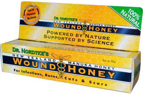 Dr. Nordykes New Zealand Manuka Honey, Wound Honey, 80 g by Eras Natural Sciences-Skönhet, Ansiktsvård, Manuka Honung Hudvård, Hälsa, Skador Brännskador