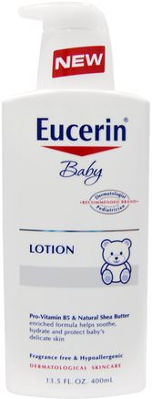Baby, Lotion, Fragrance Free, 13.5 fl oz (400 ml) by Eucerin-Bad, Skönhet, Body Lotion, Baby Lotion