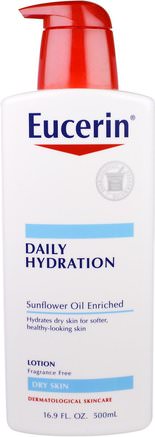Daily Hydration, Lotion, Fragrance Free, 16.9 fl oz (500 ml) by Eucerin-Bad, Skönhet, Body Lotion, Eucerin Dagliga Fukt