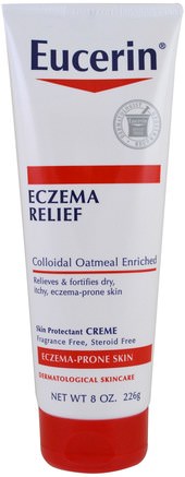 Eczema Relief Body Cream, Eczema-Prone Skin, Fragrance Free, 8.0 oz (226 g) by Eucerin-Hälsa, Hud, Eucerin Eksem